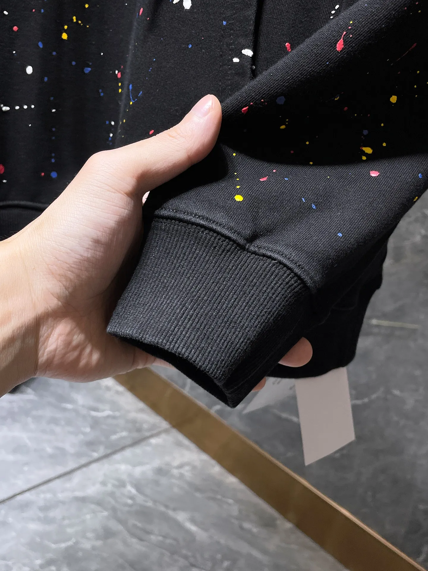 P300 Chrome Hearts Autumn and Winter 2025 Counter Synchronization The highest version! Crow Heart Cross Horseshoe Gradient Washed Water Splash Ink Hot Diamond Heavy Industry Sweater Improved Customized Version 1:1 High Weight High Quality Fabric Recommended Colors: Gradient Black Gradient Pink Gradient Green Code Number: S, M, L, XL